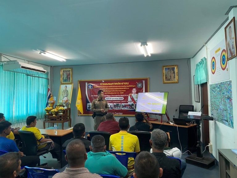 งานจราจร อบรมให้ความรู้ประชาชนเกี่ยวกับกฎหมายการใช้รถใช้ทาง เพื่อเสริมสร้างความรู้และความปลอดภัยในการใช้รถใช้ถนน วันที่ 20 กุมภาพันธ์ 2568